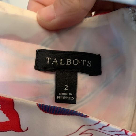 - Talbots fully lined pocketed summer dress. Never worn. Retail 160 - Picture 2 of 4